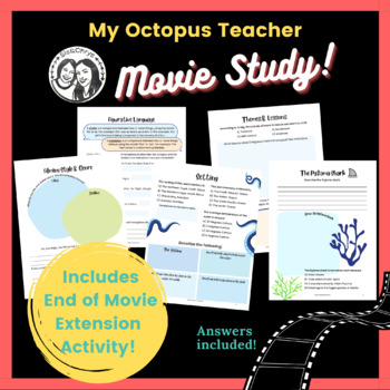 Preview of My Octopus Teacher Movie Study - Printable + Digital