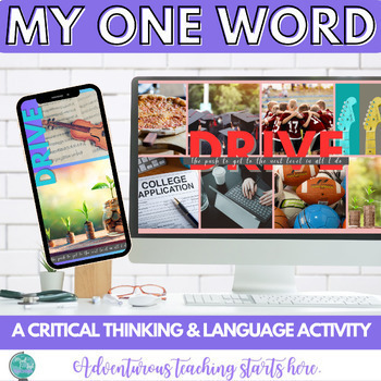 Preview of My One Word: A Creative, Digital Reflection Activity for ELA Writing Practice