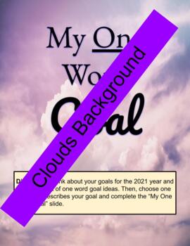 Preview of My One Word Goal - Clouds Background