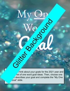Preview of My One Word Goal - Glitter Background