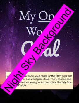 Preview of My One Word Goal - Night Sky Background