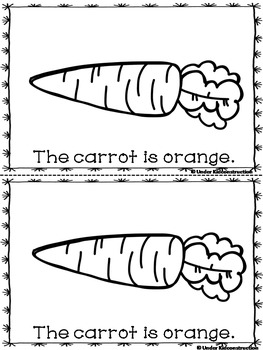 Color Orange Worksheet (color book, cut/paste, color sort ...