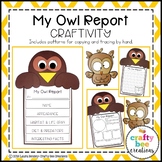 Owl Craft Activity | Animal Research Reports | Forest Anim