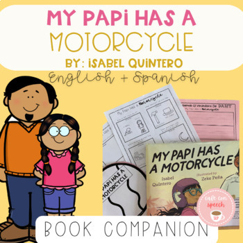 Preview of My Papi Has a Motorcycle Book Companion English and Spanish