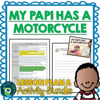 Preview of My Papi Has a Motorcycle by Isabel Quintero Lesson Plan and Google Activities