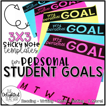 Preview of My Personal Goal | EDITABLE Sticky Note Templates