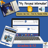 My Personal Information - Interactive Google Slides for IE