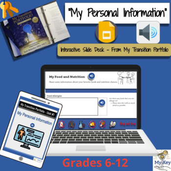 Preview of My Personal Information - Interactive Google Slides for IEP Transition Planning