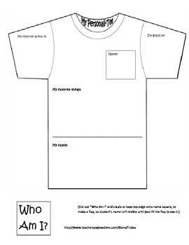 My Personali-tee tshirt template (preschool and kindergarten) by Flukes