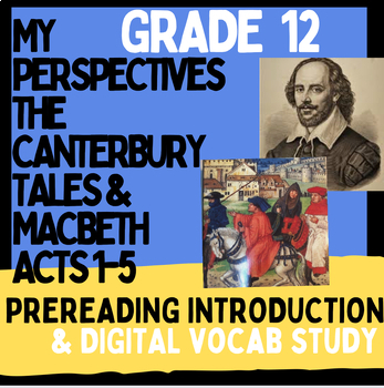 Preview of My Perspectives: Canterbury Tales & Macbeth preread Introduction and vocab
