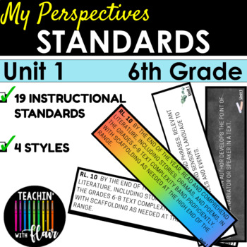 Preview of My Perspectives Instructional Standards 6th Grade Unit 1