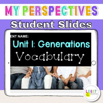 Preview of My Perspectives |Unit 1 Vocabulary: Generations| (7th)