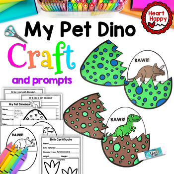 Preview of My Pet Dinosaur Craft and Writing Prompts