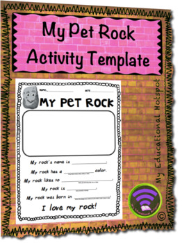Preview of My Pet Rock Activity Template (Based on the book: Everybody Needs A Rock)