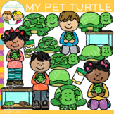 Kids Pet Turtle Clip Art