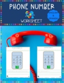 My Phone Number-Worksheet-English & Spanish