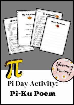 Preview of Pi Day Activity: Write a Pi-Ku Poem Challenge