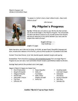 Preview of My Pilgrim's Progress- Final Written Assessment