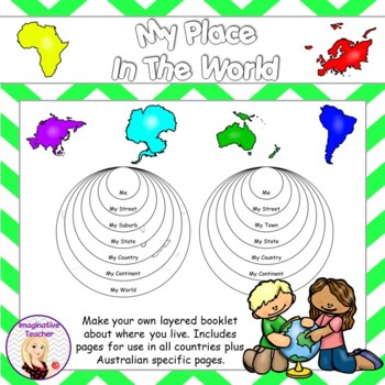 My Place in the World Layered Flip Booklet by Imaginative Teacher