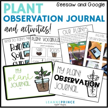 Preview of Plant Observation Journal and other Plant Activities