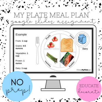 Preview of My Plate Meal Plan Google Slides Template