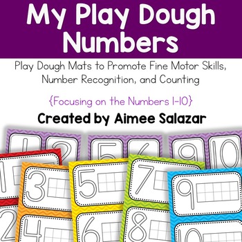 Preview of Play Dough Number Mats 1-10