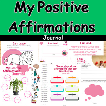 My Positive Affirmations Journal by Amelia Truman | TPT