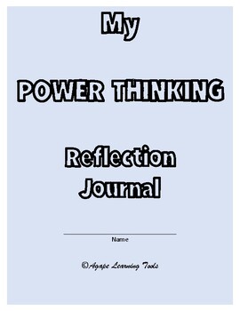 Preview of My Power Thinking Reflective Journal (Printable)