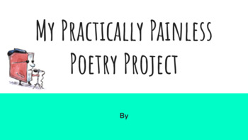 Preview of My Practically Painless Poetry Project - Student Fillable Slides