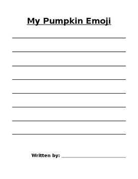 Preview of My Pumpkin Emoji Writing Activity
