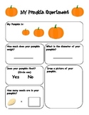 My Pumpkin Experiment Sheet