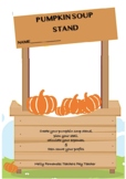 My Pumpkin Soup Stand Project book