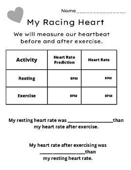 Preview of My Racing Heart: Heart rate activity