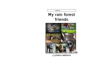 Preview of My Rain Forest Friends Book Grades 1-2