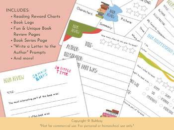 My Reading Log - Fun Book Reports and Tracking Sheets! by Buhbay