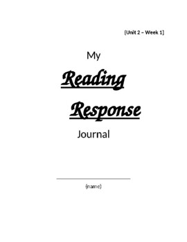 Preview of My Reading Response Journal