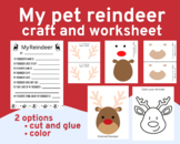 My Reindeer - Build or Color a Pet Reindeer - Fill in Work