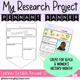 My Research Project Pennant Banner [Character/Person/Women