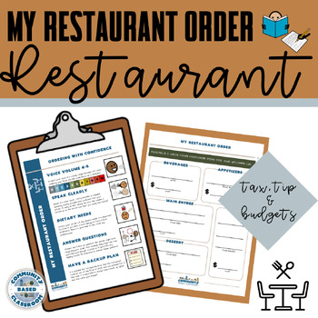 Preview of My Restaurant Order Community Based Instruction - SPED