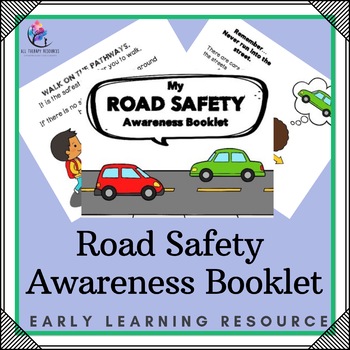 Preview of My Road Safety Awareness Narrative - Booklet  Vocabulary Cards, Certificates