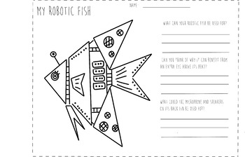 Preview of My Robotic Fish - Coloring Page