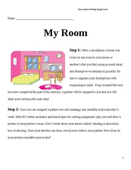 creative writing describing a room