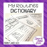 My Routines Dictionary (no prep activity for life skills)
