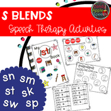 S Blends Speech Therapy Activities