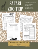 My Safari Trip / Zoo / Word Search / Animal Research / Sca