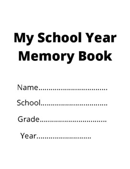 Preview of My School Year Memory Book