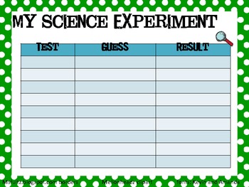 My Science Experiment Worksheet by SSSTeaching | TpT
