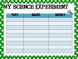 My Science Experiment Worksheet