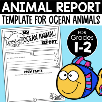 Preview of Ocean Animal Report - Nonfiction Research and Writing Templates for Grades 1-2