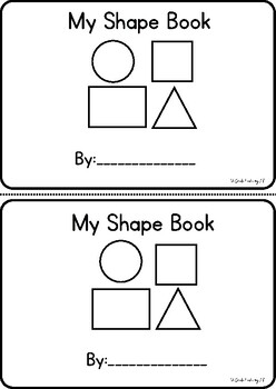 Preview of My Shape Book - Free Resource!